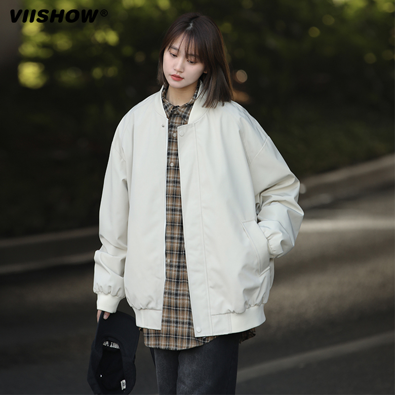 VISHOW日系棒球服外套男春秋2024青少年飞行员夹克潮牌运动褂子