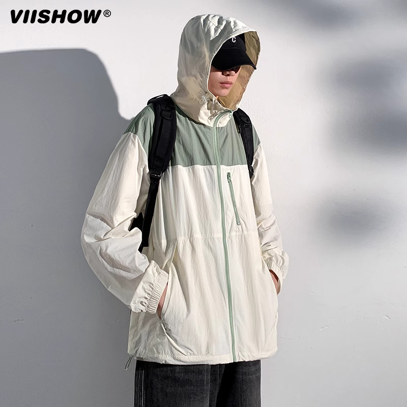 VIISHOW薄款速干防晒服男夏季冰丝防晒衣宽松户外登山冲锋衣外套,男装,时尚防晒服,淘宝优惠券,粉丝福利购,淘宝优惠卷