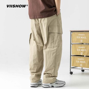 VIISHOW日系cityboy多袋直筒工装裤男春秋季潮牌裤子宽松休闲裤