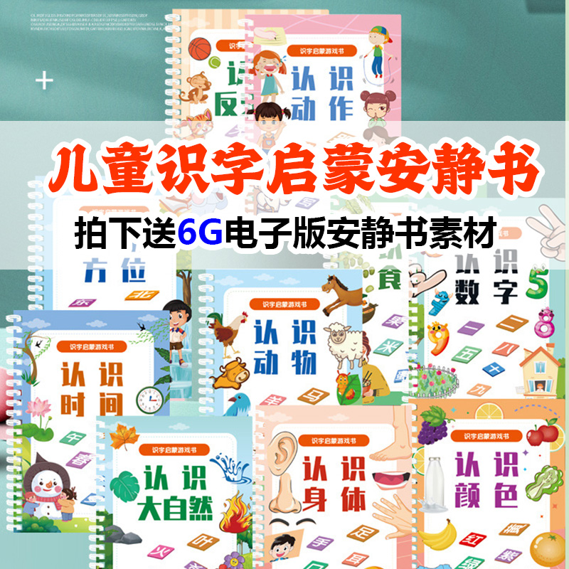 启蒙低幼中文教具认字神器安静书