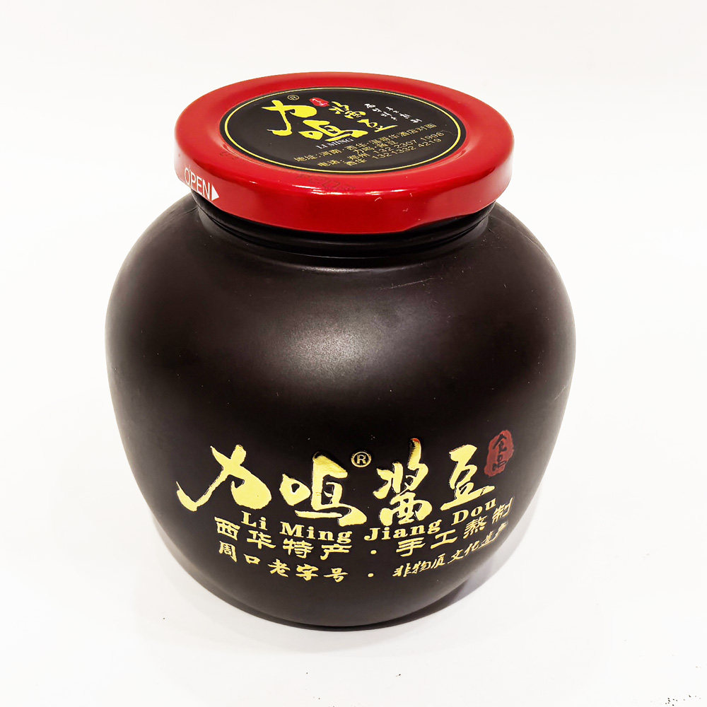 力鸣酱豆450g酱豆子黄豆豆瓣酱夹馍拌饭咸菜 河南周口特产