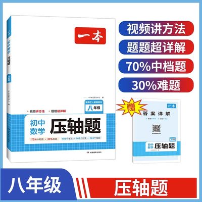 2024一本初中数学压轴题八年级数学压轴题初中数学有理数方程初二数学必刷题上下册人教版数学专题训练解题方法数学答题模板例题