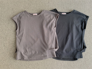 港风宽松休闲显瘦外穿女衫 日系夏款 上衣 圆领纯棉无袖 T恤