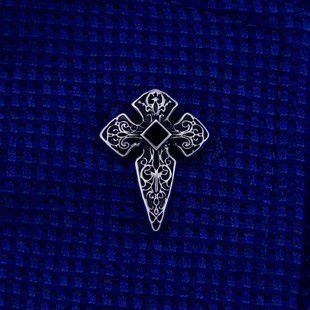 男士胸针 男士领针西装胸针西服胸花 斯巴达复古圣骑士镀白金材质