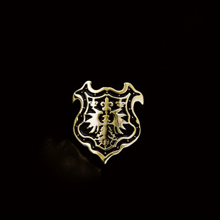 男士 胸针金色镀黄金玛雅盾牌复古造型银色领针西服胸花女 胸针西装