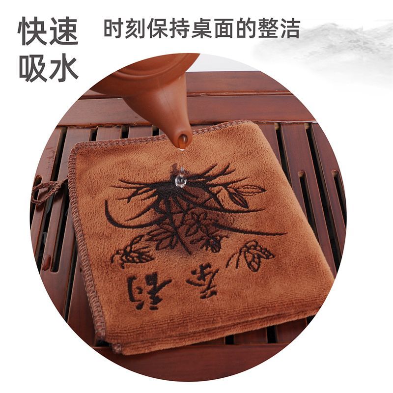 吸水加厚高档茶巾茶布茶具茶杯毛巾茶席茶几茶桌抹布茶台专用配件
