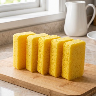 新款厨房天然木浆棉抹布洗碗清洁海绵擦刷碗刷锅去污去油海绵擦
