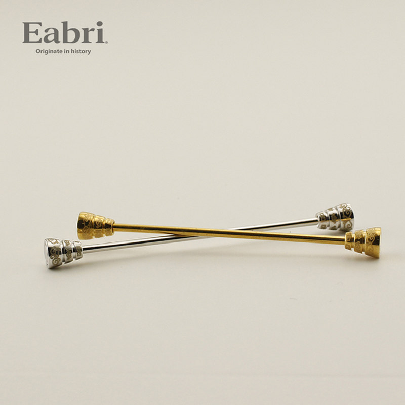 Eabri 商务领针男士衬衫镀金领针 帝国式衬衫领针