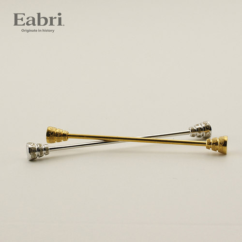 Eabri 商务领针男士衬衫镀金领针 帝国式衬衫领针