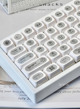 XVX白色猫眼石Max键帽透光原厂正刻字符雾透键帽alice配列wooting