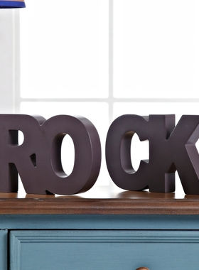 立体英文玄关桌面装饰摆件儿童房