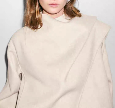 原大牌女装时尚短款毛呢外套