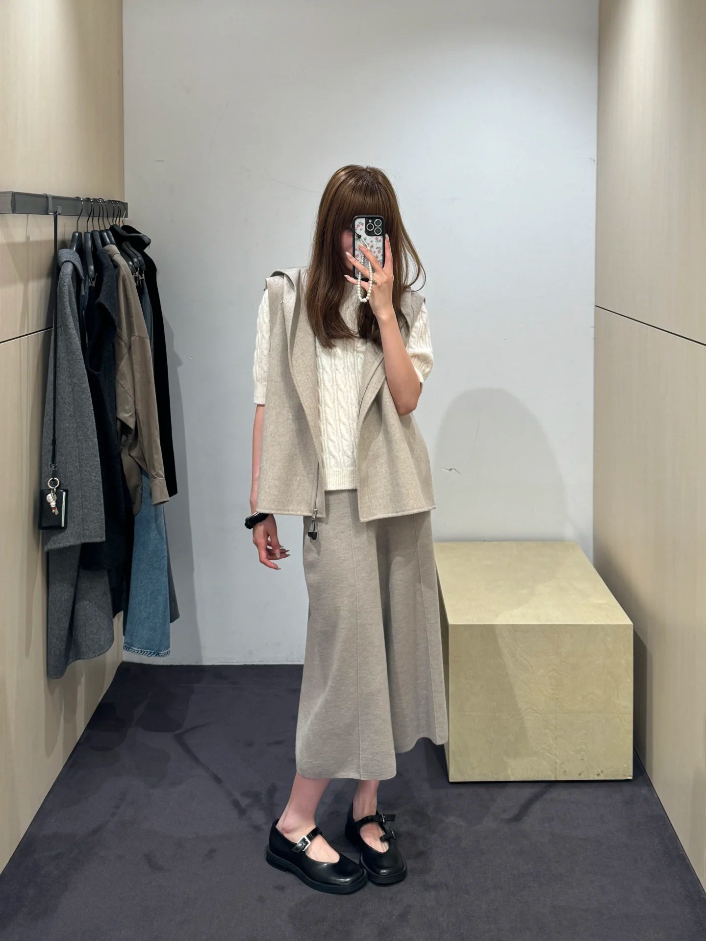 原 C&S标准版阔腿纯色美利奴羊毛裙裤休闲裤秋装新品