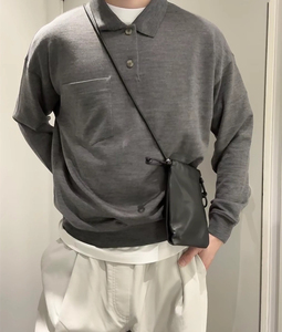 原 C&S男装 24年春新品 男士休闲版型针织长袖polo衫