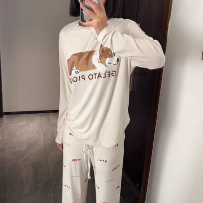 柯基狗狗卡通莫代尔柔软秋季长袖