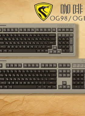 腹灵OG98/104码农三模无线蓝牙有线机械键盘复古风热插拔办公游戏