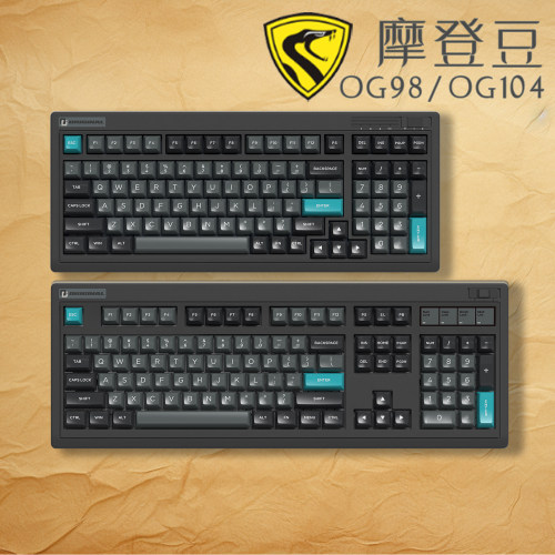 腹灵OG98/104摩登豆三模无线蓝牙机械键盘复古风热插拔办公游戏