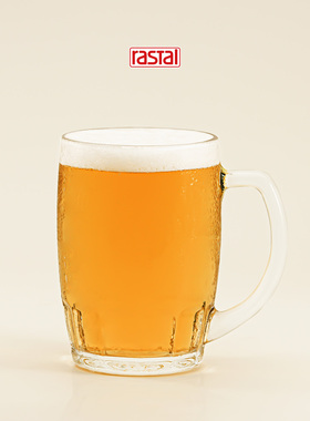 德国Rastal精酿啤酒杯Bamberg扎啤杯鼓型鲜啤把杯可加工印刷LOGO