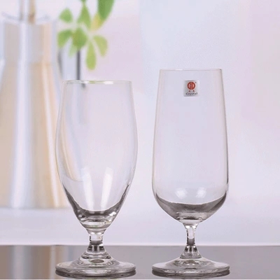 limpid高脚啤酒杯无铅水晶果汁杯饮料杯水杯可加工丝印烤花喷砂
