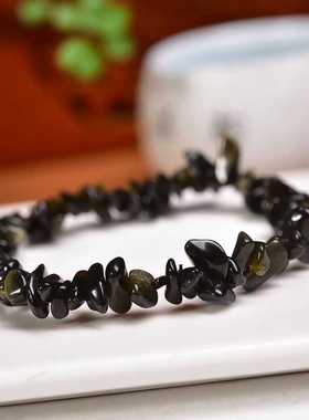 黑曜石不规则送女朋友水晶手串