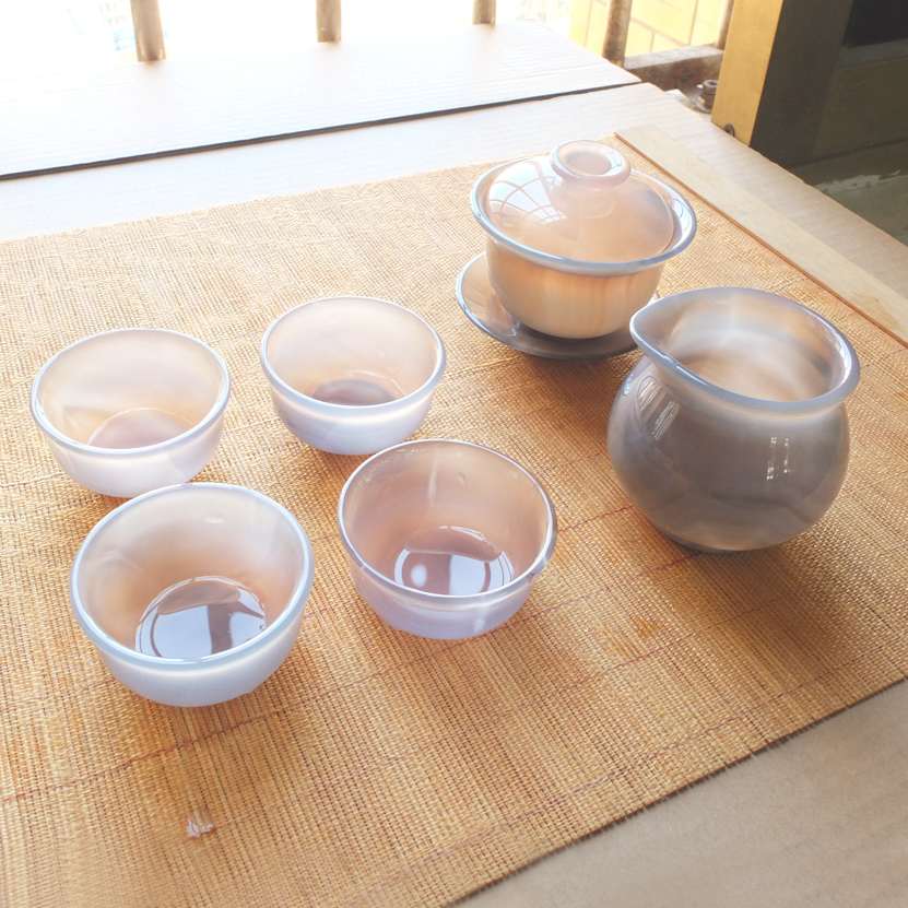 沛孚珠宝 新品 巴西天然玉髓玛瑙杯 玛瑙玉髓大杯子 茶杯特惠