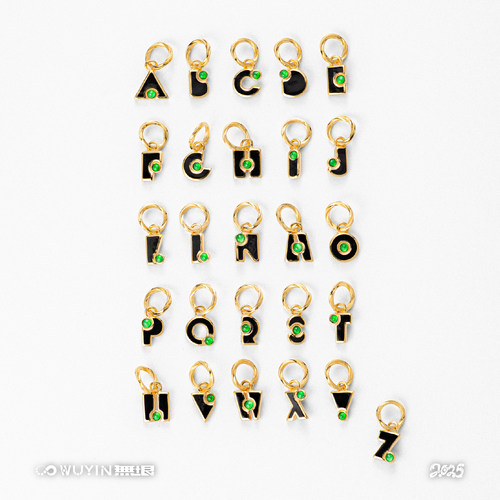 无垠铭金密语之26字符18K金翡翠