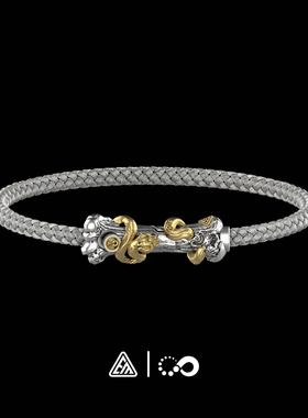 WUYIN无垠×EMLESS 联名断骨巨蛇手环 925银18K金 潮流复古百搭