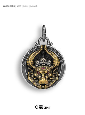 无垠925银大威德护身符原创吊坠