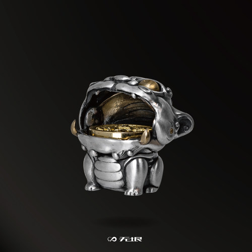 无垠925银招财转运原创貔貅吊坠