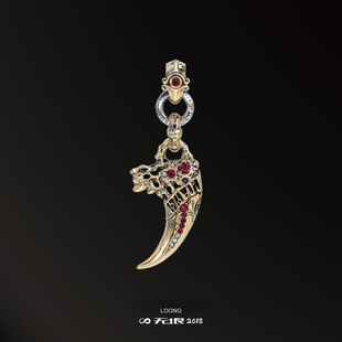 WUYIN无垠云生龙吟系列-龙之牙吊坠 925银18K金 潮流复古百搭礼物