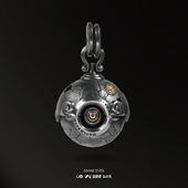 WUYIN无垠 复古原创 925银18K金钛金属EDC吊坠 神之眼 洞悉计划