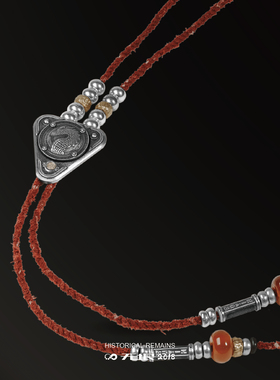 无垠原创设计925银18K金波洛领带