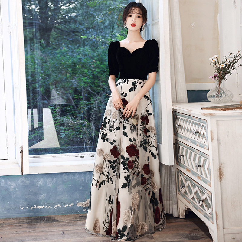 宴会晚礼服裙女2026春季新款气质优雅连衣裙平时可穿年会生日礼服