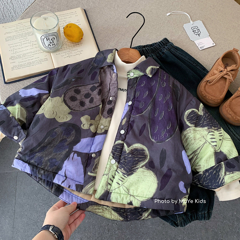 木野冬季棉服湖州织里童装男童韩版时尚加厚外套儿童保暖上衣服饰