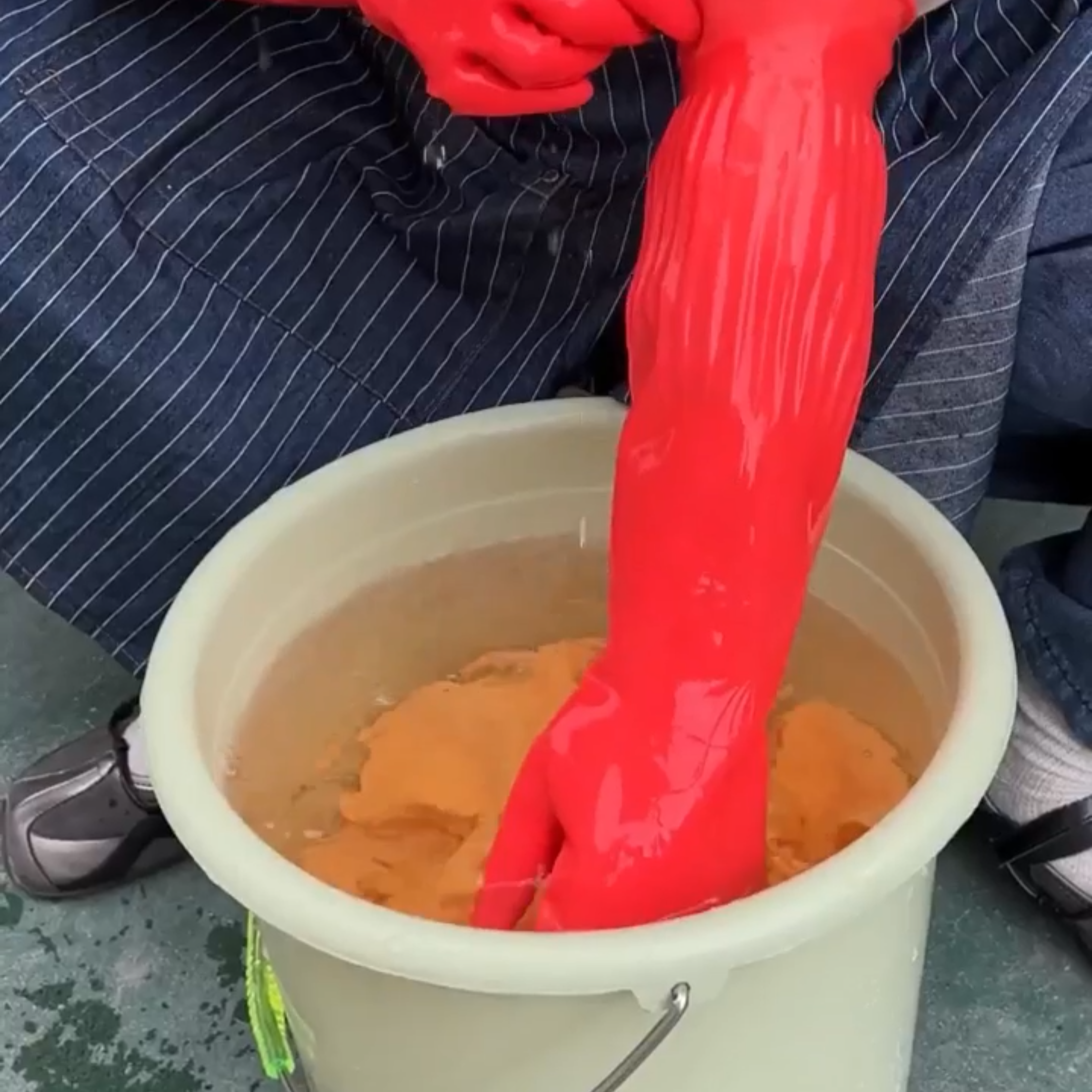 加长乳胶手套家用厨房洗碗橡胶加绒加厚耐用清洁洗衣牛筋手套