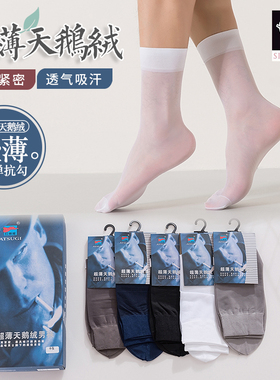 10双红辣椒男士丝袜春夏季薄款透气中筒夏天黑色袜子皮鞋防臭短袜