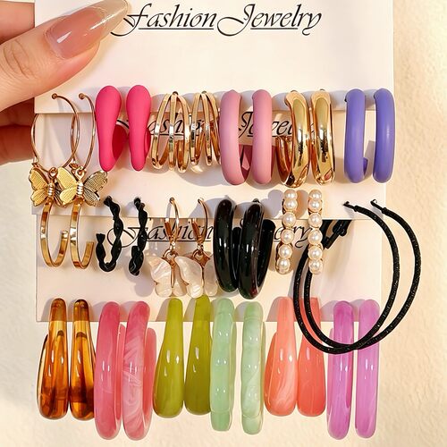Earrings Fashion Earring hoop Earings Women set earing pearl
