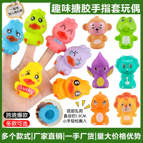 Baby Plush Toy Finger Puppets Tell Story Props 10pcs Animals