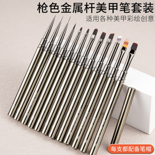 5PCS Nail Art Liner Brushes Hand Painted Brush Acrylic UV Ge