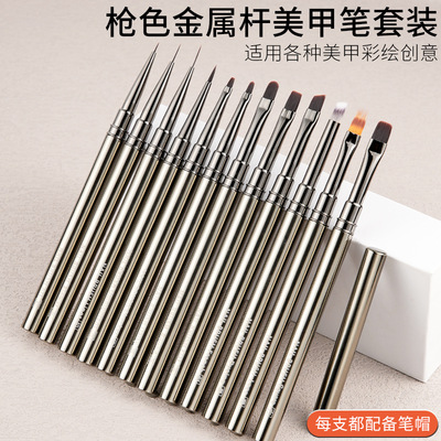 5PCS Nail Art Liner Brushes Hand Painted Brush Acrylic UV Ge