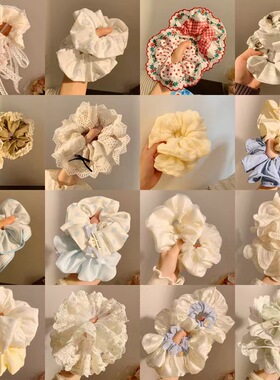 6pcs/lot Fashion Women Girls Silky Satin Hair Scrunchies Sol