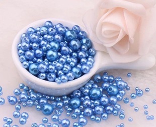 手工编织DIY彩色双孔仿珍珠串珠编绳配件ABC圆珠子刀马旦散珠配珠