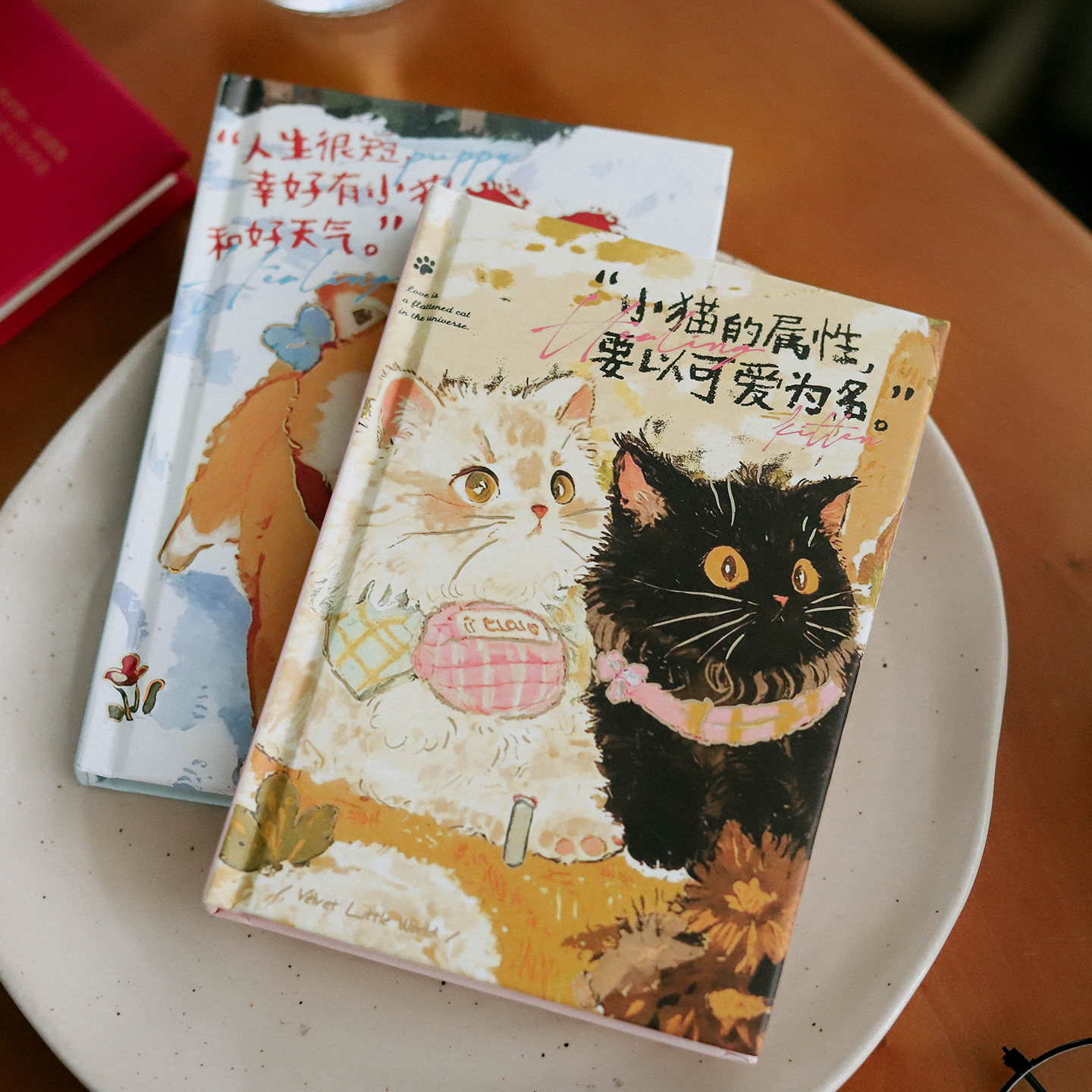 猫猫汪汪手帐本彩页日记本笔记本