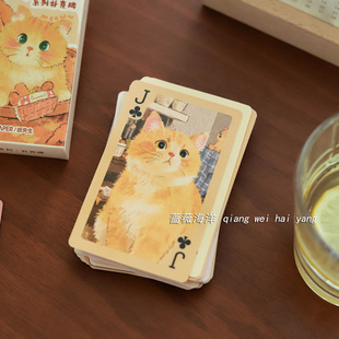萌宠猫咪扑克牌 可爱汪星人纸牌 高颜值学生桌游团建聚会游戏道具