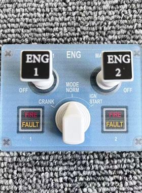 空客A320民航飞机发动机引擎ENGING启动面板冰箱贴磁铁贴航空模型