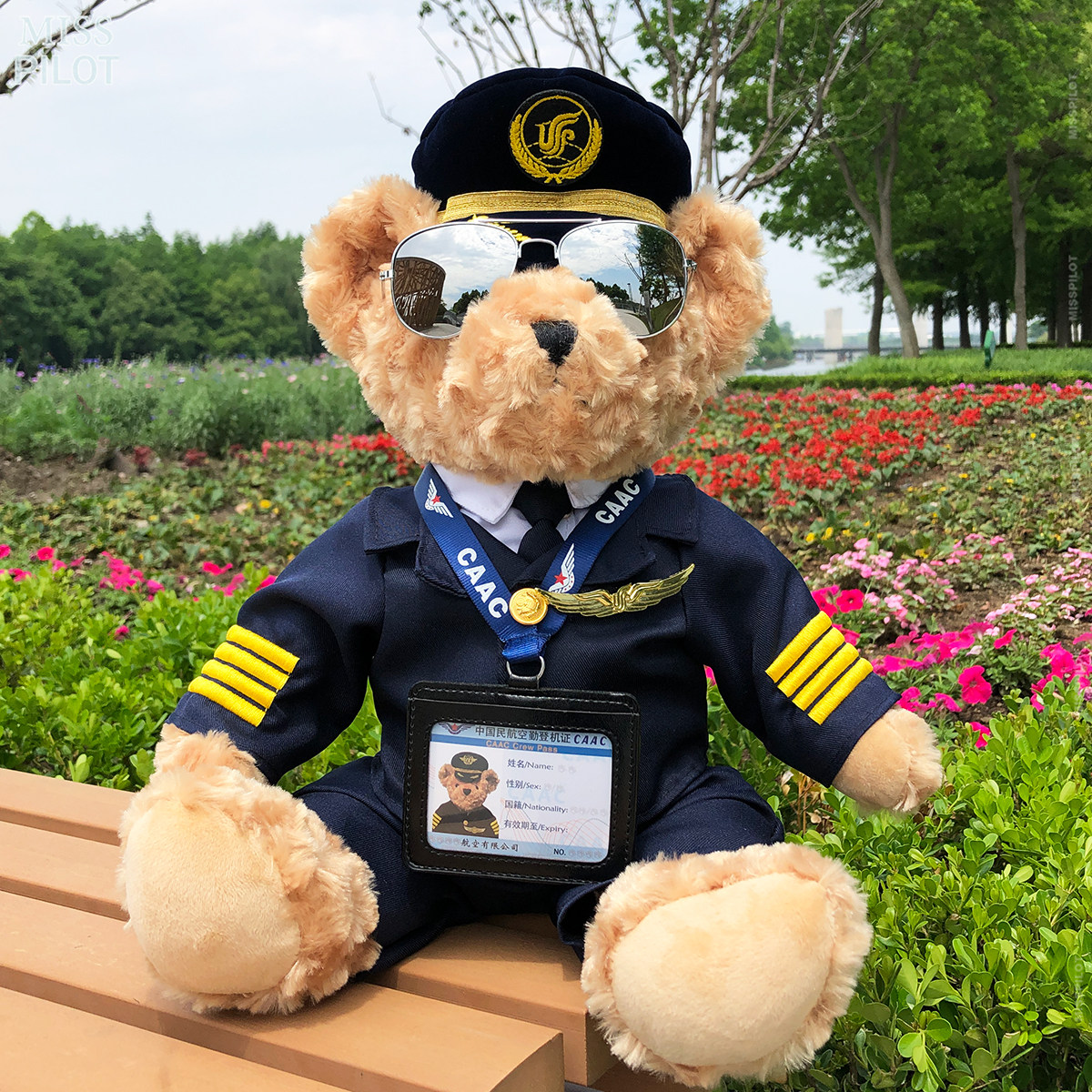 国航衬衫墨镜机长熊民航挂绳CA