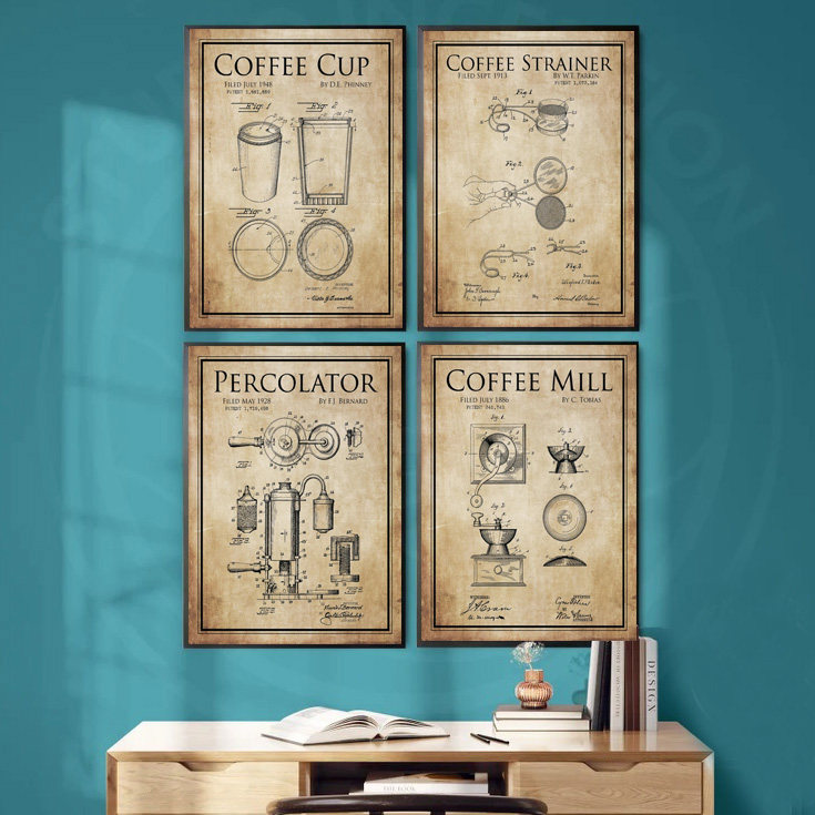 装饰画有框挂画墙壁画复古怀旧咖啡馆coffee手冲咖啡美式海报烘培