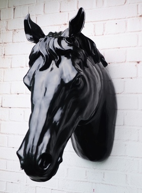 欧式招财仿真动物头大号马头壁挂壁式墙上玄关挂件酒吧墙面装饰品