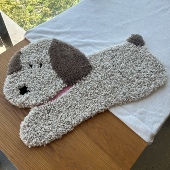 卡通可爱卷毛小熊童趣卧室客厅异形地垫毛绒脚垫卫浴吸水防滑地垫