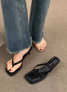 法式凉拖夹脚人字拖鞋